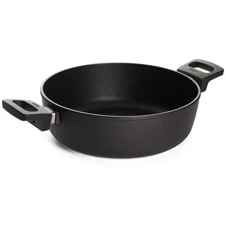 Woll Nowo Titanium Kasserolle, Ø 26 cm, 8 cm hoch, 3.5 Liter, mit 2 Seitengriffen - Geeignet für Glaskeramik, Gas, Elektro, Halogen - nicht induktionsgeeignet