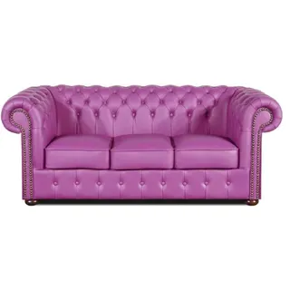 JV Möbel Chesterfield Sofa Sitz 3+2+1 Garnitur - Lila