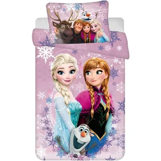 Jerry Fabrics Disney Frozen Baby Bettwäsche Eiskönigin Anna ELSA Kopfkissen Bettdecke 100 x135 cm