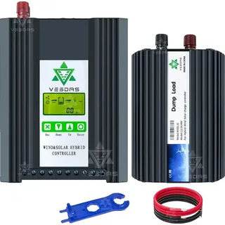Hybrid-Controller, Intelligente Bedienung, Flexible Installation, Wind1000W Solar1500W, 30A, 48V