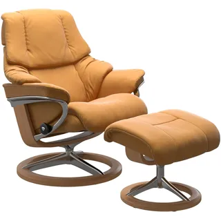 Stressless® Relaxsessel »Reno« mit Signature Base, Größe S, M & L, Gestell Eiche, gelb
