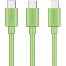 MaGeek® [3 Stücke, 1,0 Meter USB Typ C Kabel auf USB 2.0 für Samsung Galaxy S9, S8, Nexus 6P, LG G6, neues MacBook, Google Pixel XL, und mehr [Grün]