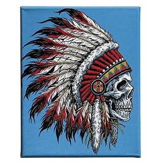 Homemania Skull-Art und Graffiti-Bild für Wohnzimmer, Schlafzimmer, mehrfarbig, 45 x 3 x 70 cm, HM20KNV45 x 70 – 34, Polyester, Holz