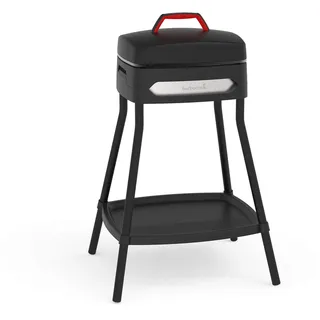 barbecook Elektrogrill zur Nutzung als Standgrill oder Tischgrill, elektrische Grillplatte mit Antihaftbeschichtung, BBQ Grill für In- und Outdoor, 2000W, schwarz, 59 x 49 x 97 cm