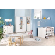 Bild von roba® »Sylt«, (Set, 3 St., Gitterbett, Schrank, Wickelkommode), mit Kinderbett, Wickelkommode & Kleiderschrank; Made in Europe