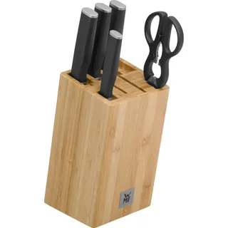 WMF Kineo Messer-Vorteils-Set* mit Messerblock für die asiatische Küch - Silber, Schwarz