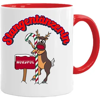 Tasse mit Spruch | Stangentänzerin | Reindeer tasse | Weihnachtstasse | lustige geschenke | kaffeetasse | abschied kollegin | Weihnachtstasse Tasse Weihnachten | geschenk schwester | tasse lustig