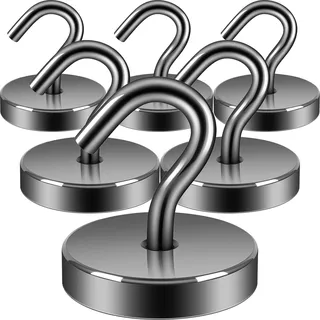 Neosmuk Magnethaken,47kg Magnet Haken Extra Stark für Spind Organizer,Neodym Magnete,Haken Magnetisch Sehr Stark für Werkstatteinrichtung,Heckzelt,Grill,Kleiderhaken,Rotguss