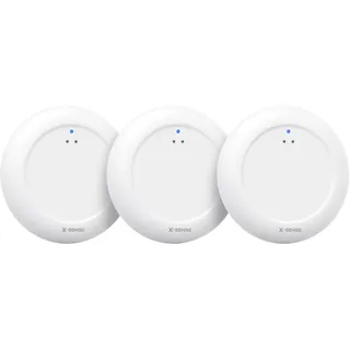 X-Sense Wassermelder WLAN, Smarter Wassermelder, mit App-Warnungen(nur 2.4Ghz), wasserdicht nach IP67, Funk-Wassersensor für Küche, Bad, Keller, SBS50 Basisstation erforderlich, SWS0A, 3er Set