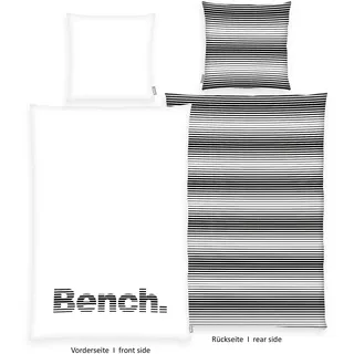 Bench. Wendebettwäsche »Baumwoll-Renforcé« 2 Stk. tlg. MADE IN GREEN by OEKO-TEX, schwarz-weiß