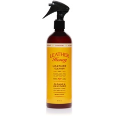 Leather Honey Leather Cleaner Spray with UV Protectant - The Best Leather Cleaner for Vinyl and Leather Apparel, Furniture, Auto Interior, Shoes and Accessories - 16oz Spray Bottle with UV Protectant...