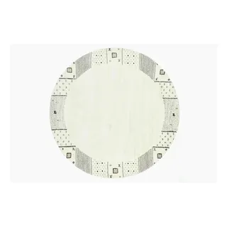 THEKO Denver Wollteppich 190 x 190 cm Beige