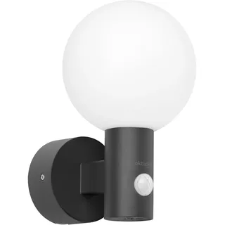 Oktaplex lighting Außenleuchte Aluminium 12,5 cm mit Bewegungsmelder IP65 1600lm anthrazit