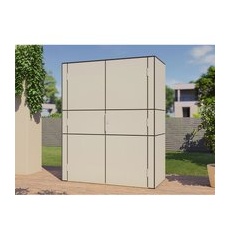 Bertilo Gartenschrank HPL Highboard 155 cm x 75 cm x 193 cm Grau FSC®