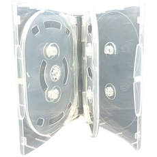 1 x 12 Disc Scanavo CD-/DVD-Blu-Ray-Disc-Hülle, transparent, 32 mm dick