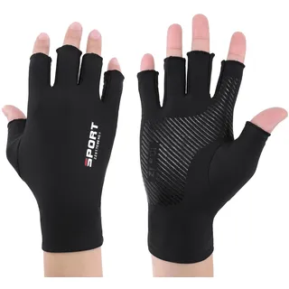 Faletony Fingerlose Fahrradhandschuhe - Angeln Gloves für Herren und Damen, Touchscreen Rutschfeste Thermo Sport Handschuhe für Motorrad, Camping, Wandern, Bergsteigen