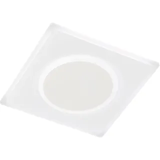 Fischer & Honsel Led-Deckenleuchte Bisi | sandweiß| L: 38 cm, B: 38 cm| A: 6 cm| mit Fernbedienung stufenlos dimmbar| Farbtemperatureinstellung| 1x LED 24 Watt 2700/6500 K| 3000 lm| EEG: F