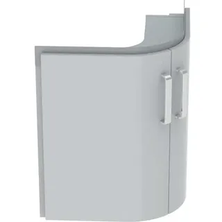 Geberit Renova Compact Unterschrank für Eckwaschtisch, mit zwei Türen, 69x60,4x55cm, hellgrau, 862151000