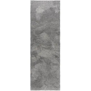 benuta Hochflorteppich Melvin waschbar 70/200 cm , Hellgrau , Kunststoff , Uni , Rechteckig , 70x200 cm , Oeko-Tex® Standard 100 , für Fußbodenheizung geeignet, in verschiedenen Größen erhältlich, waschbar, pflegeleicht , Teppiche und Böden, Teppiche, Teppichläufer, Läufer