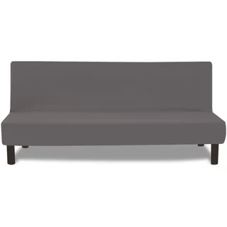 FIGOOO Sofabezug ohne Armlehnen 3 Sitzer Elastisch Sofa Überzug Armloser Waschbar Sofaüberwurf Sofahusse Schonbezug für Clic Clac Couchbezug ohne Armlehne,Grau