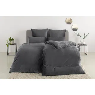 MY HOME Bettwäsche »Desner3« 2 tlg. Bettwäsche mit Reißverschluss, Cashmere-Touch, kuschelig & weich grau