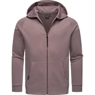Sweatjacke RAGWEAR "Kapuzensweatjacke Zenway", Herren, Gr. XL, rosa (mauve), Obermaterial: 70% Baumwolle CO. 30% Polyester PES., Sweatjacken Sweatjacke