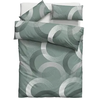 OTTO home Balisa Kreise Baumwolle Grün 135 x 200 cm + 40 x 80 cm