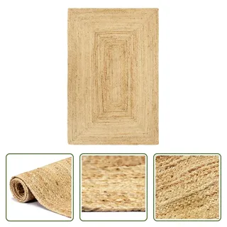 The Living Store Teppich Handgefertigt Jute 200x300 cm - Braun