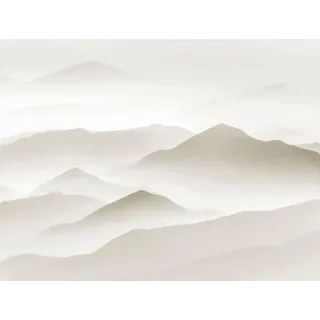 A.S. Création Livingwalls Fototapete Berge Kinderzimmer Beige Weiß 383081 The Wall 3,71 m x 2,80 m Kinderzimmer Babyzimmer Jungen Mädchen