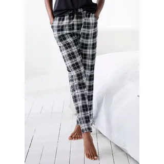 Vivance Dreams by Lascana Pyjamahose mit Schwarz-Weiß-Druck, schwarz, weiß kariert