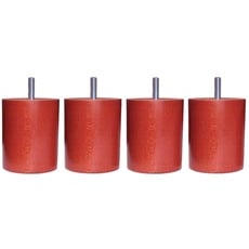 MARGOT Chamäleon Zylinder Set mit 4 Lattenrostfüßen, Holz, Farbton Kirschbaum, 7 x 7 x 9,0 cm