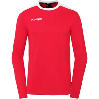 Kempa Emotion 27 Langarmshirt Sweatshirt, Rot/Weiß, 152 - Rot