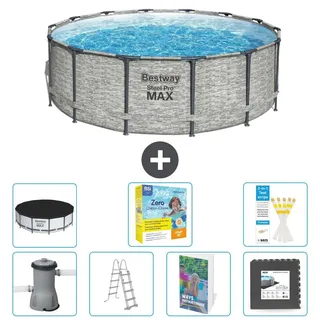 Bestway Steel Pro MAX Rund - 427x122 cm - 6-teilig S607 - Grau