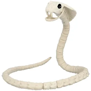 Boland 72417 - Schlangen-Skelett, Größe 102 cm, Attrappe aus Kunststoff, Schlange, Boa, Snake, Dekoration für Halloween, Karneval oder Mottoparty