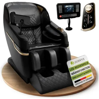 Juskys Massagesessel Naxos Kunstleder 75 x 105 x 142 cm Schwarz elektrisch