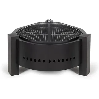 Feuerschale aus Holz oder Kohle 47,5 cm schwarz - doc286
