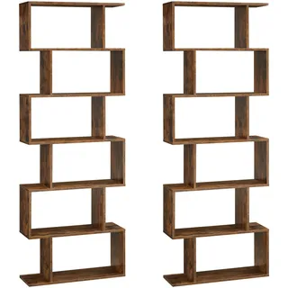 VASAGLE Bücherregal 70 x 24 x 190,5 cm Braun