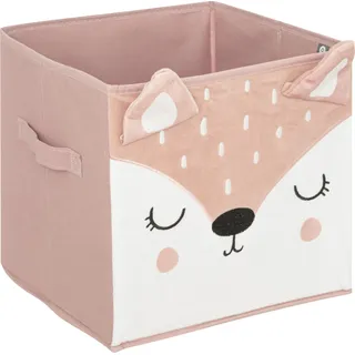 Kinderaufbewahrungsbox "Biche" - Karton - rosa - 29x29 cm - Atmosphera créateur d'intérieur - Rosa