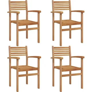 vidaXL Garten Stapelstühle 4 pcs Braun 55.5 x 55.5 x 90 cm - Braun