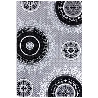 Webteppich , Grau, Schwarz, Weiß , Textil , orientalisch , rechteckig , 120x170 cm , Teppiche und Böden, Teppiche, Webteppiche