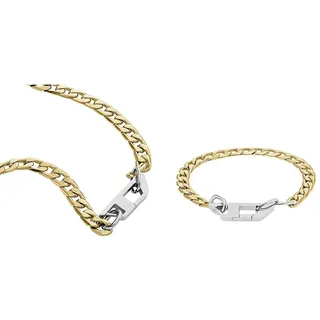 Diesel Herren-Edelstahlkette-Schmuck-Set