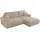MKS MKS Ecksofa Creme Plüsch Ecksofa Rechts Creme