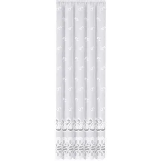 Fertigstore , Weiß , Textil , 450x145 cm , Heimtextilien, Vorhänge, Fertigvorhänge, Fertigstore