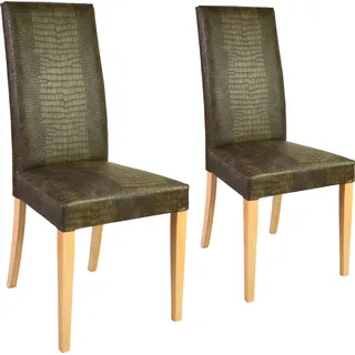 Home Affaire Polsterstuhl Java Kunstleder grau 2er Set