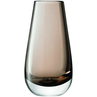 LSA Flower Colour Vase mit Blütenknospe, H 14 cm, Mokka, Glas, Brown/Mocha, Höhe