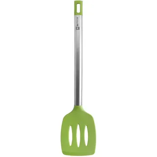 BRA Prior | Küchenspatel geeignet für den Kontakt mit Lebensmitteln, Edelstahl, grün, 36,5 cm