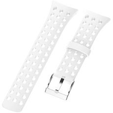 WIIKAI Armband Ersatzarmbänder kompatibel für Suunto M1/M2/M4/M5 Silikon Ersatz Uhrenarmbänder.(Weiß)