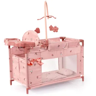 Bayer Design 62626AA Puppenbett mit Schrank, Sitz, Mobile, Ablage, Bettdecke, Kissen, Puppenzubehör