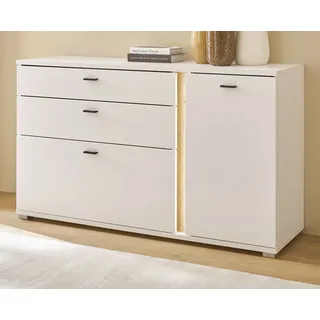 furn.design Sideboard 150 x 86 cm Weiß / Eiche Wotan