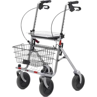 Bischoff & Bischoff Senio Rollator faltbar mit großen Rädern grau/silber